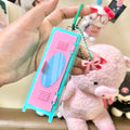 Kawaii Mini Locker Keychain Bag Charm – Pink & Mint