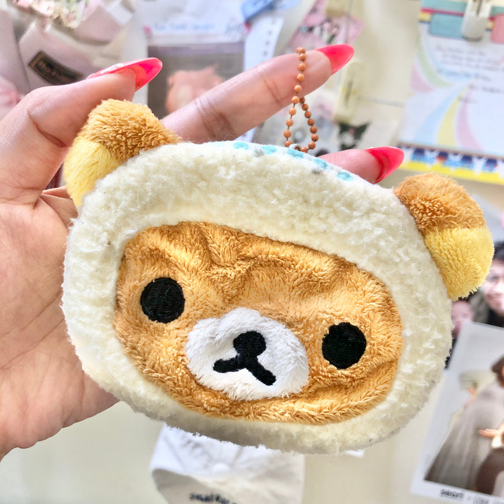 San-X Rilakkuma Plush Coin Purse Pouch Keychain (Preloved)
