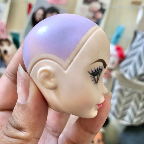 Monster High bald doll head CDH52 front view showing painted face