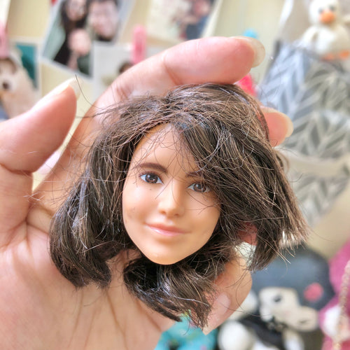 Barbie Samantha Cristoforetti doll head side profile