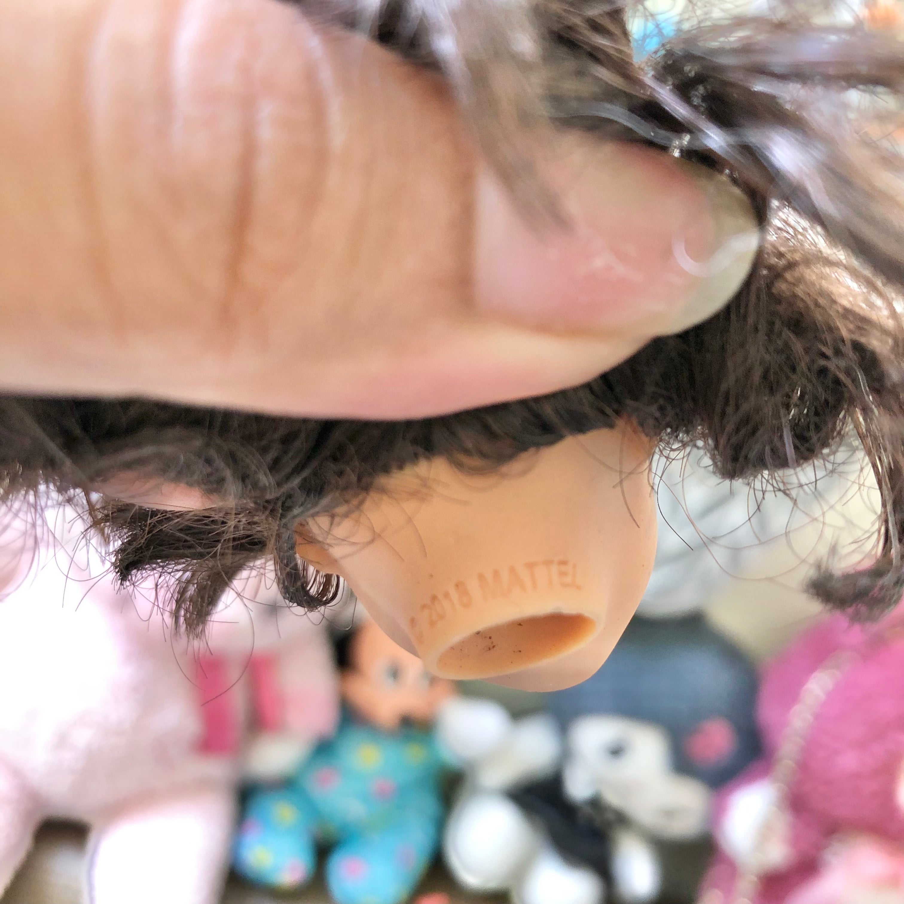 Barbie Samantha Cristoforetti doll head side angle