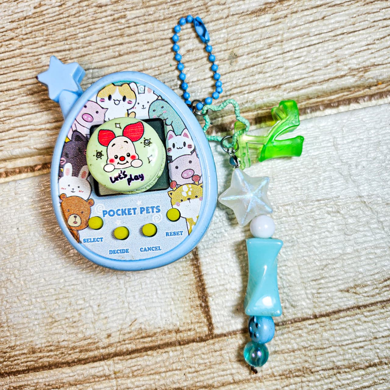 Handmade Tamagotchi Piglet Keychain