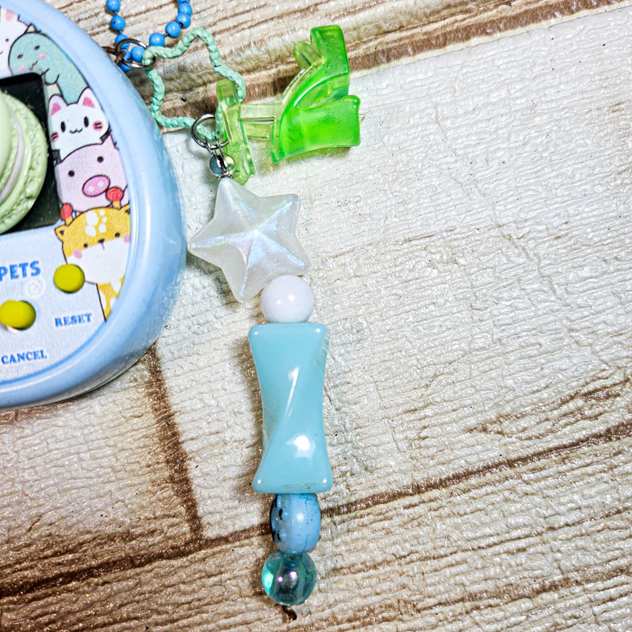 Handmade Tamagotchi Piglet Keychain