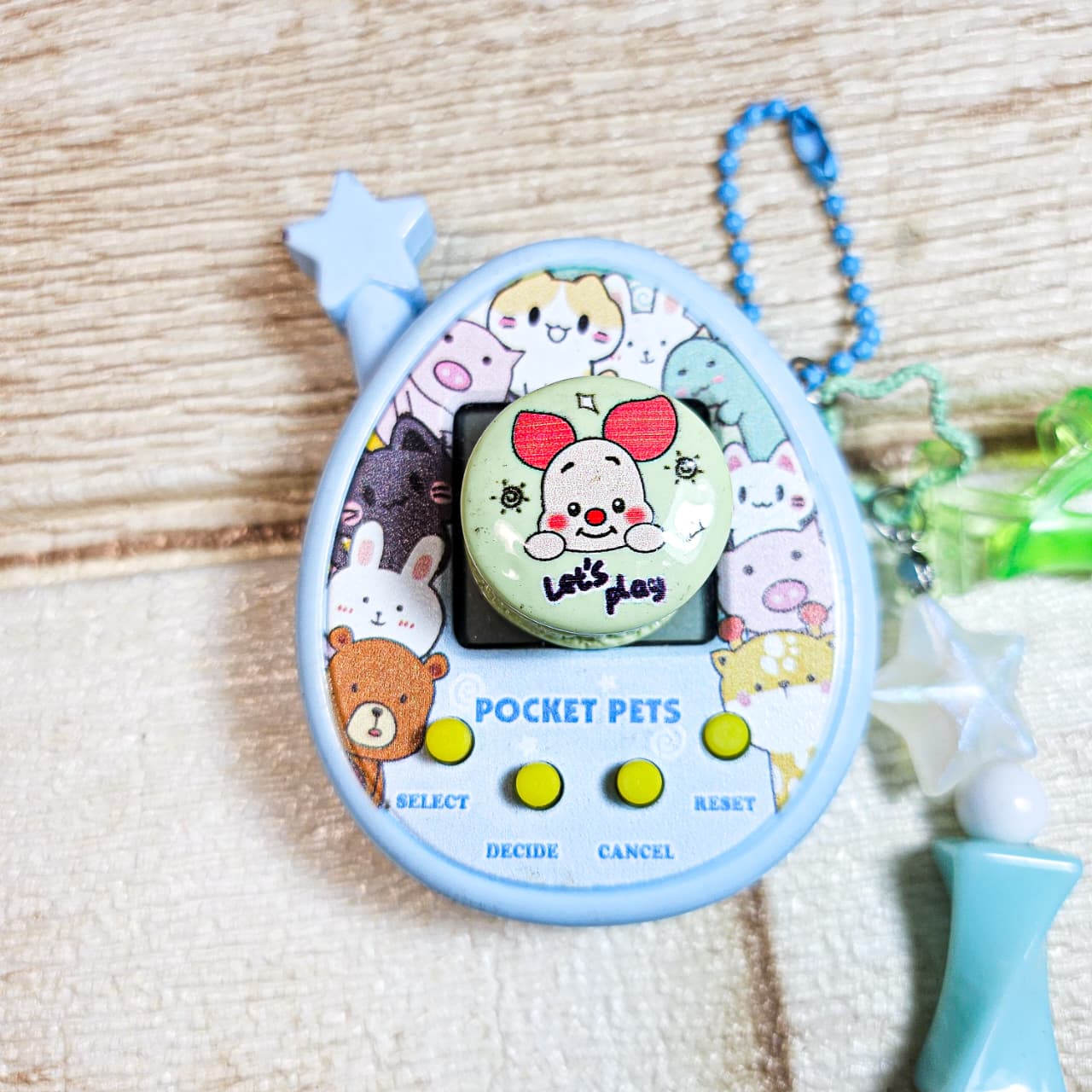 Handmade Tamagotchi Piglet Keychain